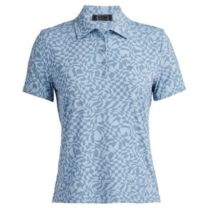 G/FORE Blue Kaleidoscope Patterned Golf Shirt